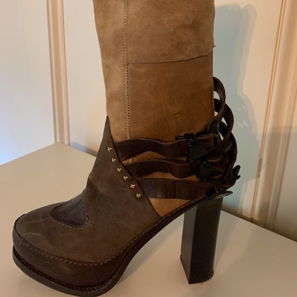 rag & bone Leather Platform Boots LIKE NEW Size 6 - Picture 3 of 5